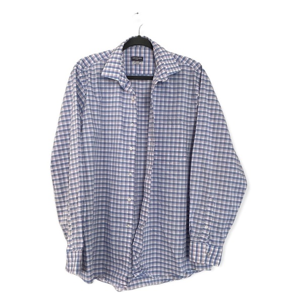 Van Heusen Flex Regular Fit Plaid Casual Button Down Shirt Mens Size XL - Picture 2 of 7